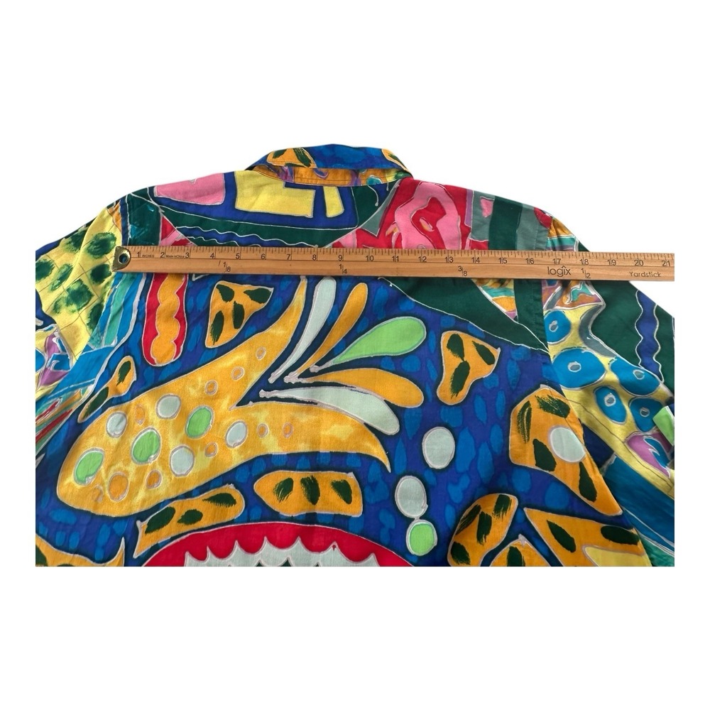 Lauren RALPH LAUREN Tunic Shirt Colorful Geometric 3/4 Sleeve Women's Size XL‎ - Picture 12 of 14